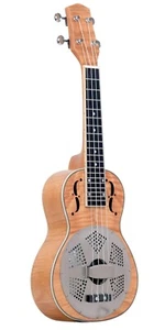 Gold Tone ResoMaple: Concert-Scale Curly Maple Resonator Ukulele + Gig Bag - Picture 1 of 10