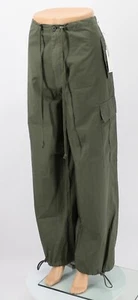 GOOD AMERICAN WOMENS PARACHUTE CARGO TROUSERS DARK GREEN RRP £130 EG - Picture 1 of 10