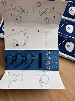 New Plantronics Fit Kit Hooks And Earbuds for Headsets LOT - P/N 84604-01 - Image 1 of 3