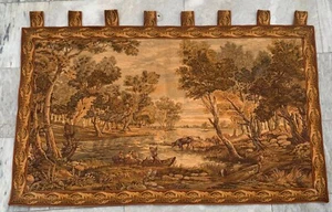 Medeival Vintage French Amazing Tapestry Pictorial Home Decor Tapestry 3x4 ft - Picture 1 of 12