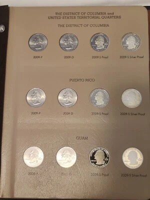2009 SILVER DISTRICT of COLUMBIA & US TERRITORIAL QUARTERS PROOFS DANSCO ALBUM - Image 1 of 4