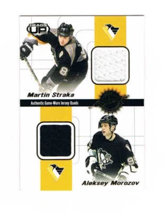 2001-02 Pacific Heads Up Quad Jerseys #28 Straka/Morozov/Beranek/Boughner - Picture 1 of 2