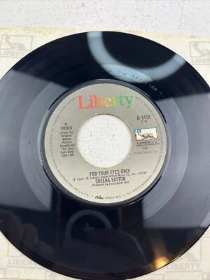 Sheena Easton – For Your Eyes Only - OST 1981  45 rpm 7" Single Liberty – A-1418 Foto 1 de 4