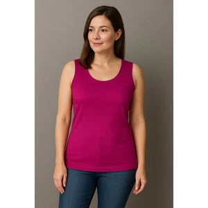 Women’s Lafayette 148 Magenta Tank Top Sz M - Picture 1 of 5