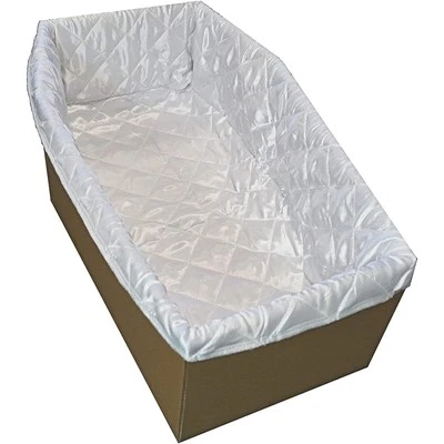 PRIMOLIVING petbye Caja Ataúd Mascota con Revestimiento Interior Satinado en 4 Tamaños