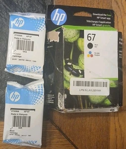 HP 67 Blk & Tri-Color Ink Combo Oryginalne OEM - 11/2026 Uszkodzone pudełko - Zdjęcie 1 z 1