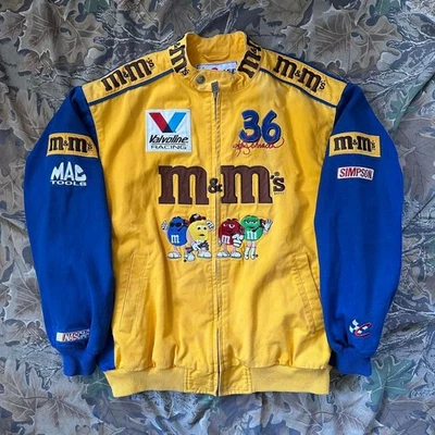 Chase Authentics M&M Full Zip Racing Jacket NASCAR Kenny Schrader Number 36 M - Image 1 of 4