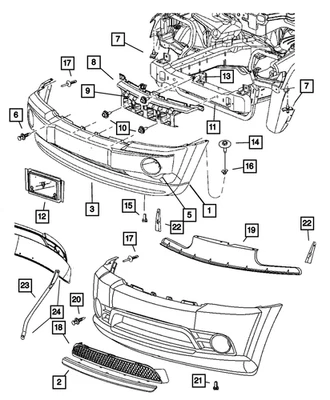 Aplique de fascia Mopar genuino 5159127AA Foto 1 de 4