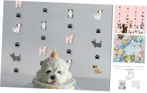 Pet Dogs Hanging Paper Decoration (4 Strings X 9.8ft), Lovely Puppy Paw Paper  - Picture 1 of 5