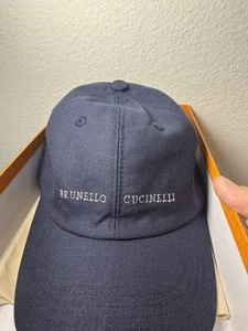 BRUNELLO CUCINELLI MEN'S NAVY BLUE BASEBALL HAT / CAP - Picture 1 of 4