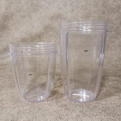 Lote de 2 tazas de repuesto NutriBullet 18 oz (cortas) y 24 oz sin tapas Foto 1 de 4