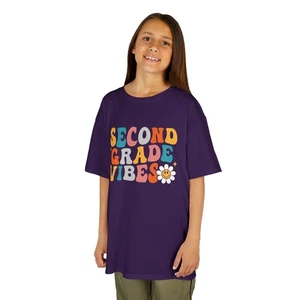 š Second Grade Vibes T-Shirt | Back To School Tee for Kids |2nd Grade Fun Shirt - Picture 1 of 5