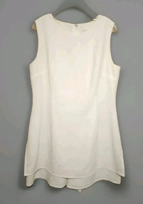 Винтажный женский комбинезон Compagnie Internationale Express белый без рукавов 13/14  - Изображение 1 из 4