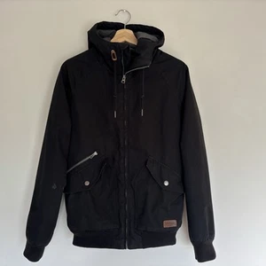 Chaqueta Volcom Skater Masters Coaster Para Hombre Pequeña XS - Negra Cremallera Completa Forrada Con Capucha - Imagen 1 de 10