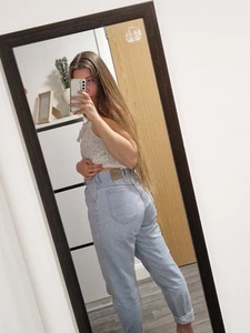 Vintage Lee Women's High Waisted Blue Denim Mom Jeans 30W 30L - Picture 1 of 7