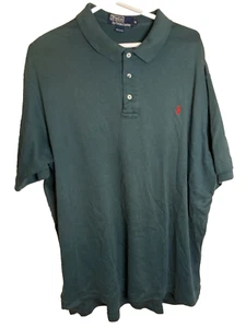 Polo Ralph Lauren Polo Shirt Men's XL Green Short Sleeve Cotton VTG Made in USA - Picture 1 of 8