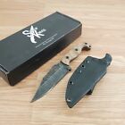 Stroup Knives Tu1 Fixed Knife 4.5" 1095Hc Steel Full Tang Blade Tan G10 Handle