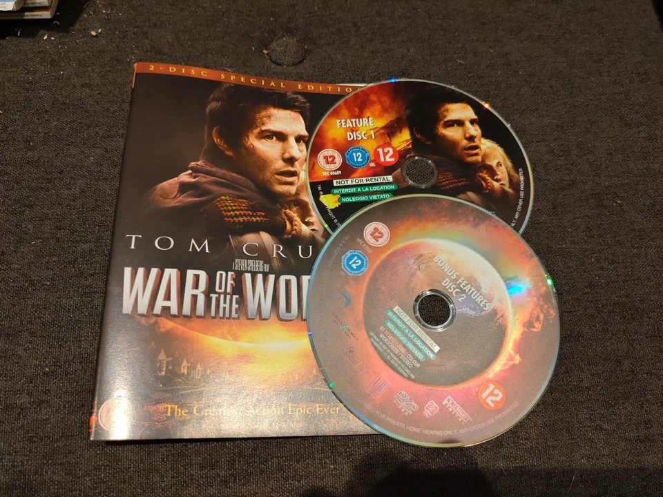 [DISCS+COVER ART ONLY] War Of The Worlds (R2 DVD, 2005, 2-Disc Set) Special Ed - Image 1 of 1