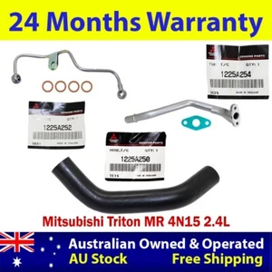 Genuine Turbo Oil Feed,Return Pipe&Hose+Gaskets For Mitsubishi Triton MR 2.4L - Picture 1 of 14