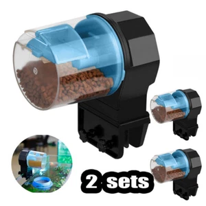 2pcs Auto Fish Feeder Feeding Aquarium Tank Automatic Food Dispenser K3C7 - Picture 1 of 12