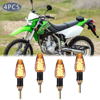 4X Intermitente indicador de señal de giro LED para Kawasaki KLX300R KLX 450R 140 250S Foto 1 de 4