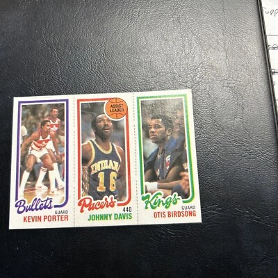 Gum Stain Otis Birdsong Kevin Porter Johnny Davis 1980 81 Topps Leader Cb51d-2 - Image 1 of 4