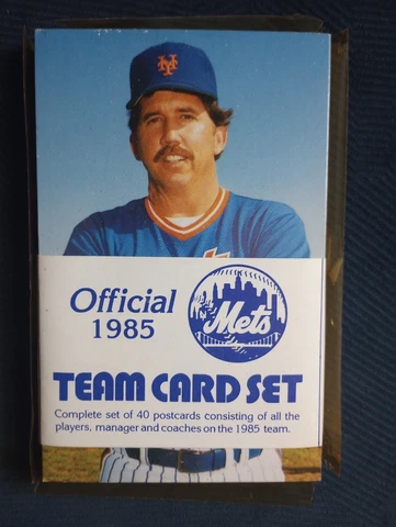 Official 1985 New York Mets Team Card Set - 40 Postcards Cover