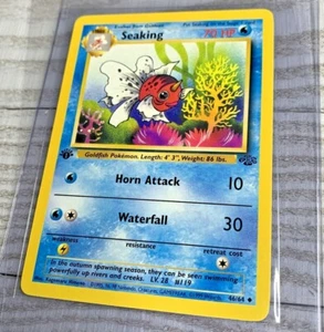 1st Edition Seaking 53/64 Jungle Uncommon Pokemon Card WOTC VG+/NEAR MINT - Picture 1 of 2