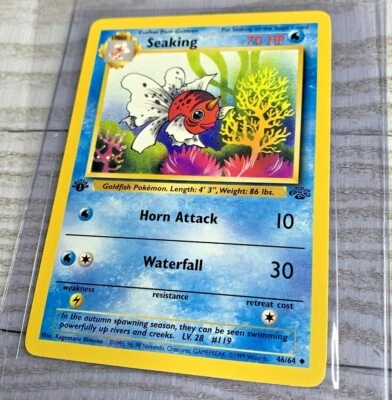 1st Edition Seaking 53/64 Jungle Uncommon Pokemon Card WOTC VG+/NEAR MINT - Image 1 of 2