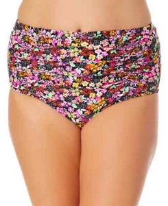 California Waves SUPER BLOOM BLACK MULTI Ditsy Bikini Swim Bottom (20/22) - Picture 1 of 7