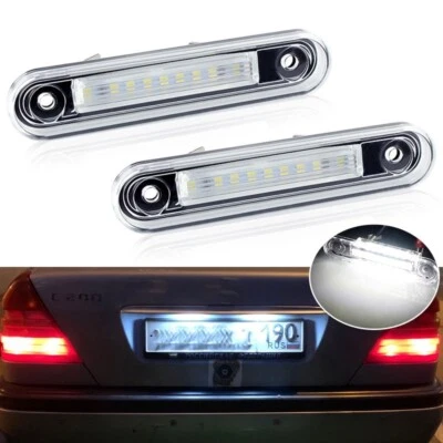 2x Luz de matrícula LED blanca 18-SMD para Mercedes-Benz W202 Clase C 1993-1997 Foto 1 de 4