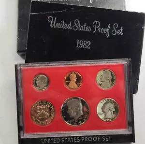 US Mint Proof Coin Set 1982 (Kratzer) - Bild 1 von 4