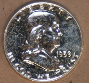 1959-P Franklin Half Dollar - Proof - #3136D - Stock Photo - Picture 1 of 4