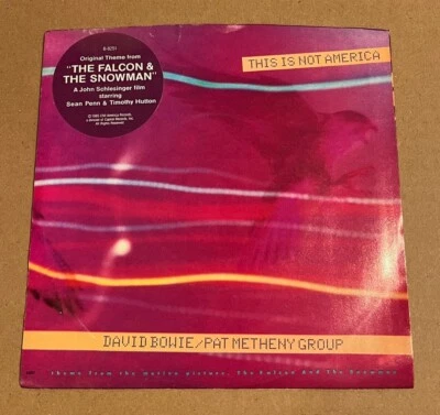 David Bowie / Pat Metheny - This is Not America RARE promo 7" vinyl single '85 - Image 1 of 3