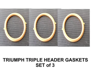 JUNTAS DE CABEZAL DE ESCAPE TRIUMPH TIGER 800 DE 2011 3/PK *VER NOTAS* - Imagen 1 de 2