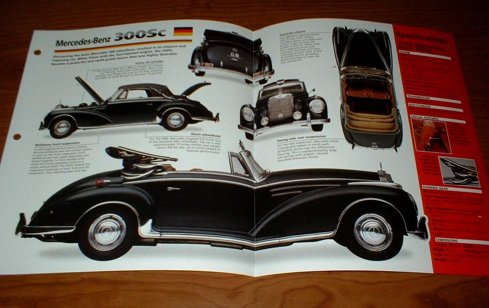 1956 MERCEDES-BENZ 300SC ORIGINAL IMP BROCHURE SPECS INFO 56 55-58 300 sc★★ - Image 1 of 1