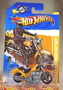 2012 Hot Wheels #30 New Models 30/50 HARLEY-DAVIDSON FAT BOY Yellow Variant wMC3 - Picture 1 of 5