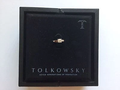 Tolkowsky Ideal Cut Diamond Ring Color-H Clarity-VS2 0.37tcw With COA Stunning - Image 1 of 4