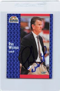 1991/92 Fleer #53 Paul Westhead Nuggets Signed Auto *K4679 - Picture 1 of 2