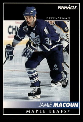 1992 Pinnacle Jamie Macoun  #294 Toronto Maple Leafs Hockey Card - Image 1 of 2