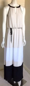 $180.00 White House Black Market Size 6 Women's Sleeveless Colorblock Maxi Dress - Picture 1 of 7