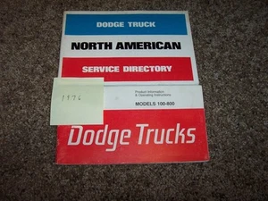 1976 Dodge D100 D200 D300 W100 W200 W300 S600 D500 D600 D700 Truck Owner Manual - Picture 1 of 1