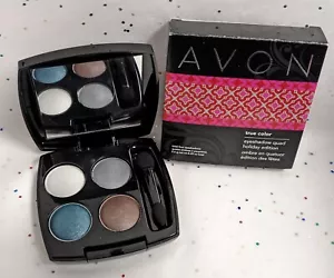 Avon True Color Eye Shadow Quad SEQUINS AND SHINE Q912 Mirror Compact NIB - Picture 1 of 6