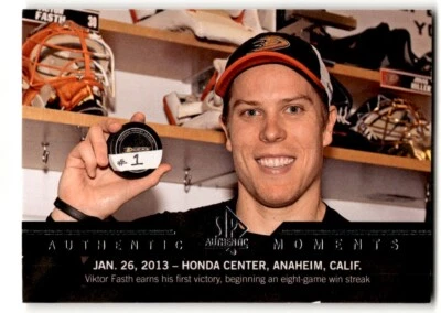 Viktor Fasth 2013-14 SP Authentic Moments Rookie #151 Anaheim Ducks - Image 1 of 2
