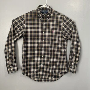 Ralph Lauren Freizeithemd Herren Medium Button Down blau kariert rosa Pony Custom Fit - Bild 1 von 10