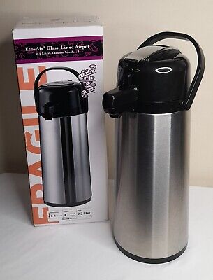 Service Ideas Stainless Steel Coffee Dispenser 2.2 Liter Airpot Eco Air Insulate • 29.99$