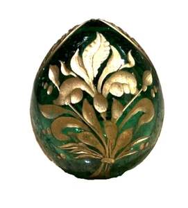 FABERGE Egg St. Petersburg Style Emerald Green Russian 1.75" tall - Picture 1 of 9