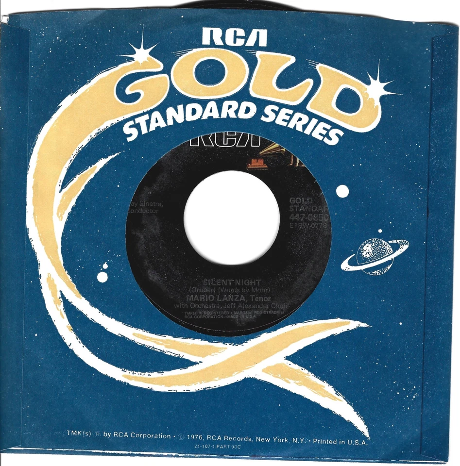 MARIO LANZA "Silent Night / The First Noel" Gold Standard RCA VICTOR 447-0850 CS - Image 1 of 2