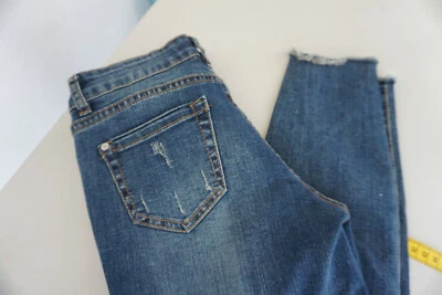 SUBLEVEL Damen Jeans stretch 7/8 Hose Gr. XS W27 destroyed used blau perle TOP. - Bild 1 von 4