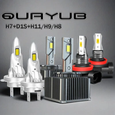 For BMW 750i 750Li 760Li 2006 2007 2008 LED Headlights+Fog Light Bulbs 6000K KIT - Image 1 of 4